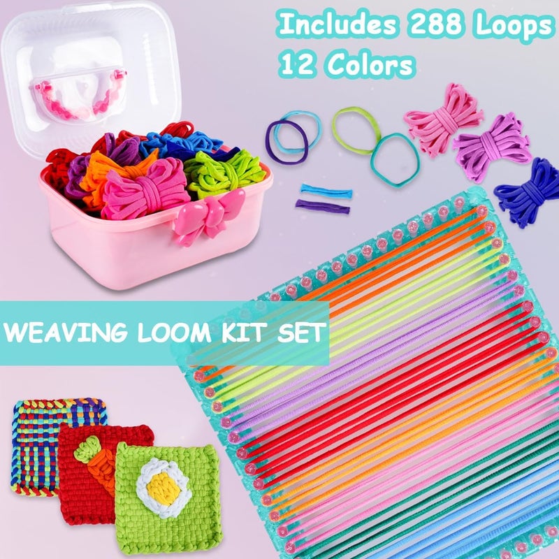 Disracker Weaving Loom Kit for Potholder Making - DIY Arts and Crafts for Kids and Adults, Includes 288 Loops & Step-by-Step Instructions, Ideal Gifts for Girls Ages 5 6 7 8-12 13 - Image 4